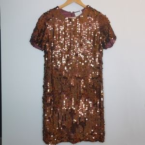 ASOS | Dresses | Asos Revive Sequin Brown Dress New Mini Party | Poshmark